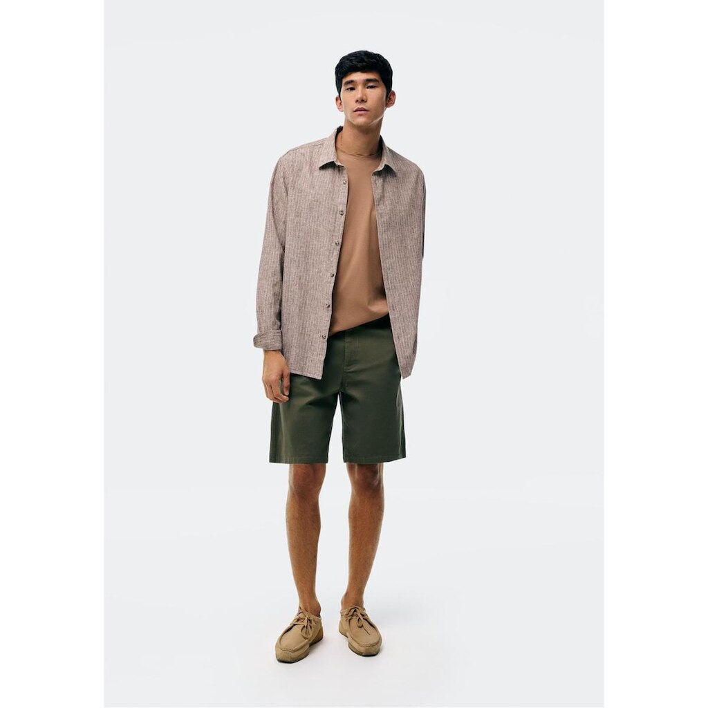 Bermuda Hering Reta Em Sarja Masculina