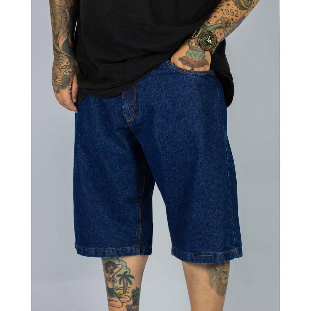 Bermuda Hocks Jeans Big Extra - Azul Escuro