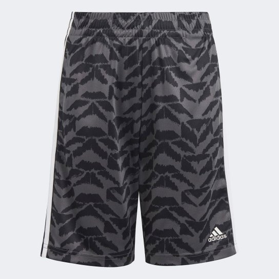 Bermuda Infantil Adidas Football Celebration - Mescla Escuro Menor preço em Bermuda Infantil Adidas Football Celebration - Mescla Escuro