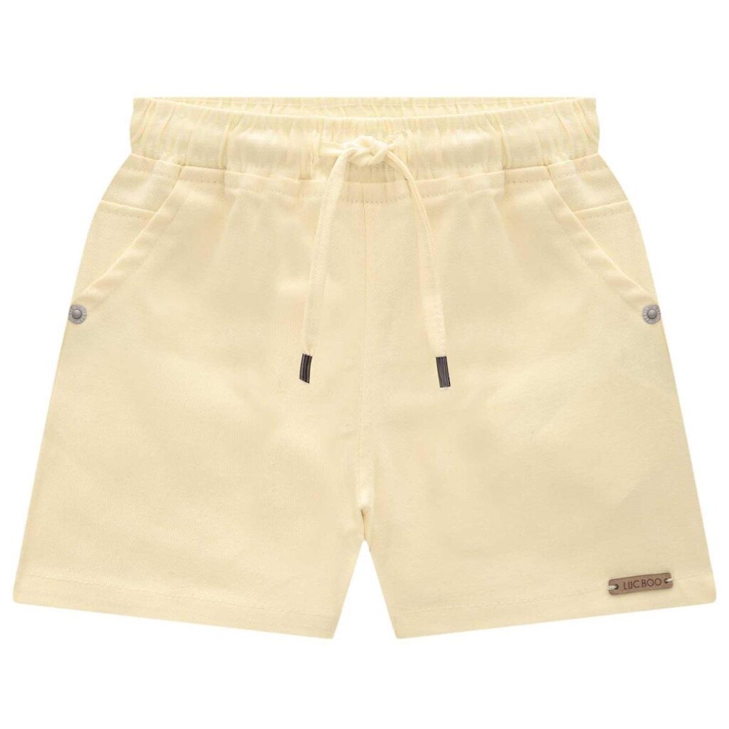 Bermuda Infantil em Linho Amarelo Luc.boo