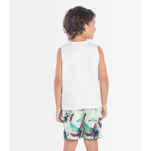 Bermuda Infantil Folhagem Rovitex Kids Verde