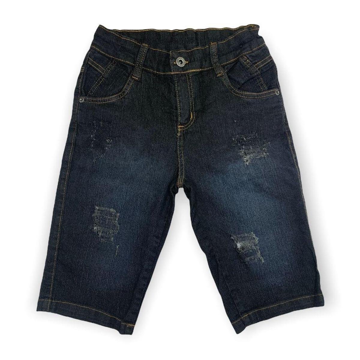 Bermuda Infantil Jeans com Elastano Regulagem Pronta Entrega Menor preço em Bermuda Infantil Jeans com Elastano Regulagem Pronta Entrega