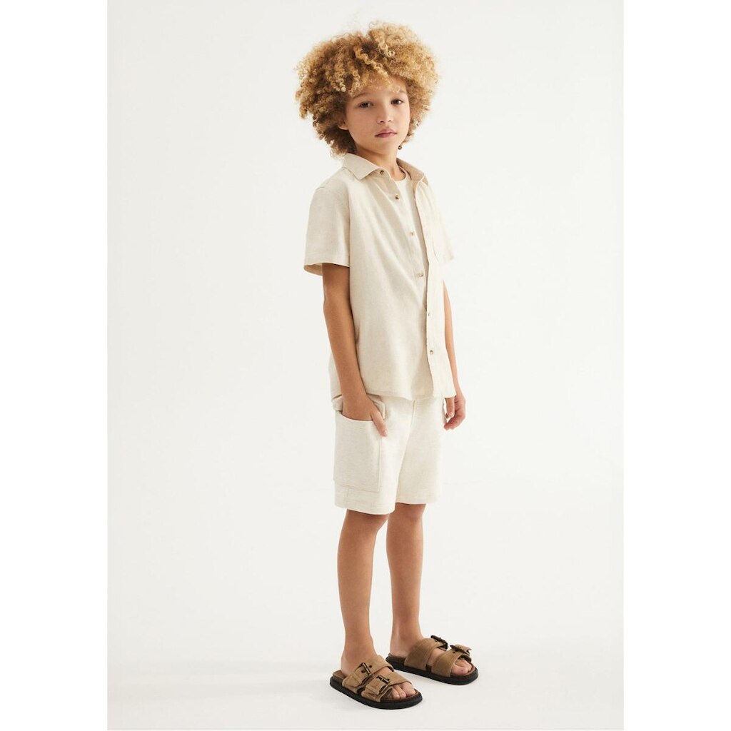 Bermuda Infantil Menino Cargo Com Linho