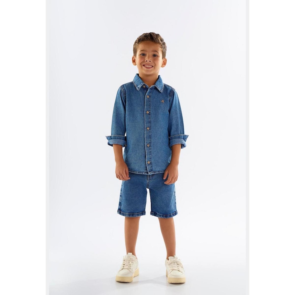 Bermuda Infantil Menino em Jeans com Elastano Up Baby
