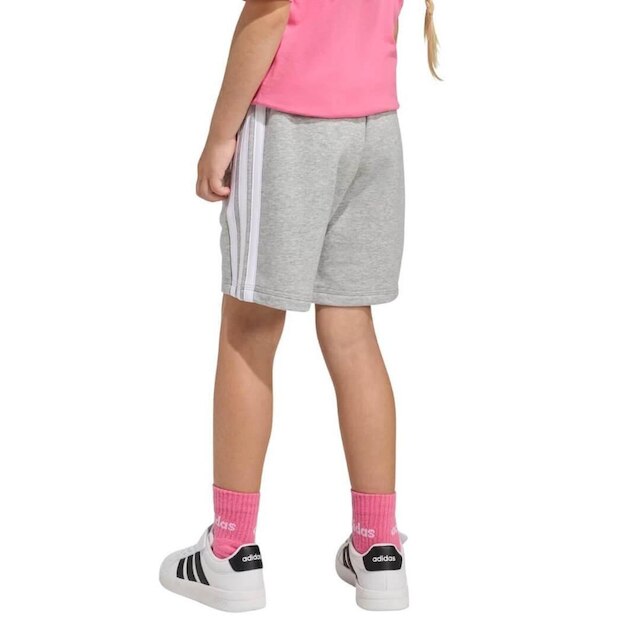 Bermuda Infantil Menino Moletom Adidas Kc6146 3 Stripes