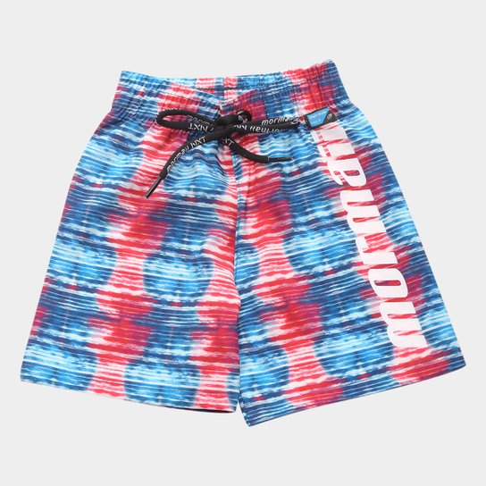 Bermuda Infantil Mormaii NXT Estampada Masculina - Marinho Menor preço em Bermuda Infantil Mormaii NXT Estampada Masculina - Marinho