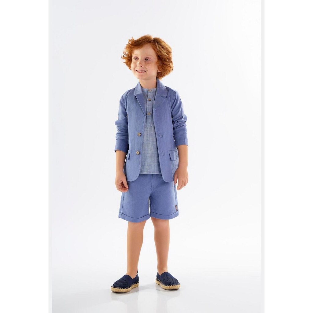 Bermuda Infantil para Menino em Linho com Elastano Up Baby