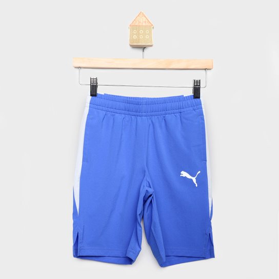 Bermuda Infantil Puma Active Sports Woven - Azul Claro Menor preço em Bermuda Infantil Puma Active Sports Woven - Azul Claro