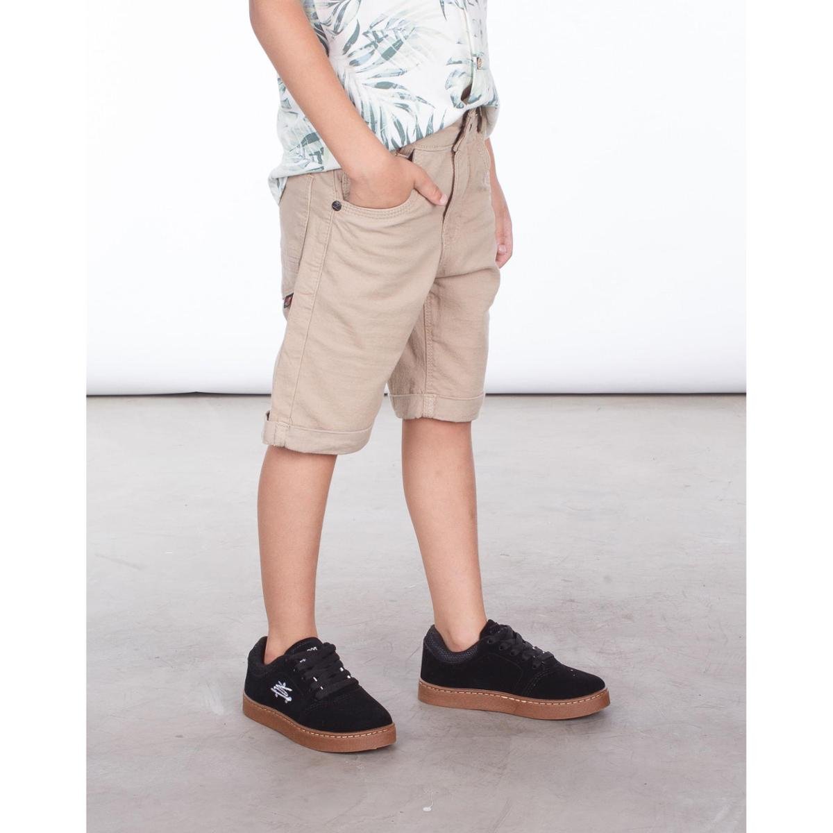 bermuda infantil masculina sarja