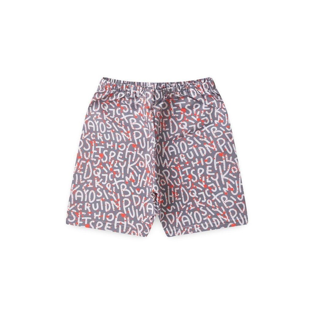Bermuda Infantil Tactel Letrinhas Chumbo