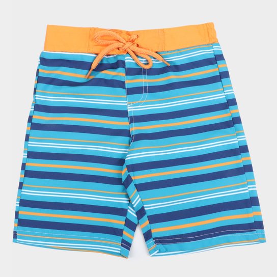 Bermuda Infantil Tip Top Tactel Estampada - Laranja Menor preço em Bermuda Infantil Tip Top Tactel Estampada - Laranja