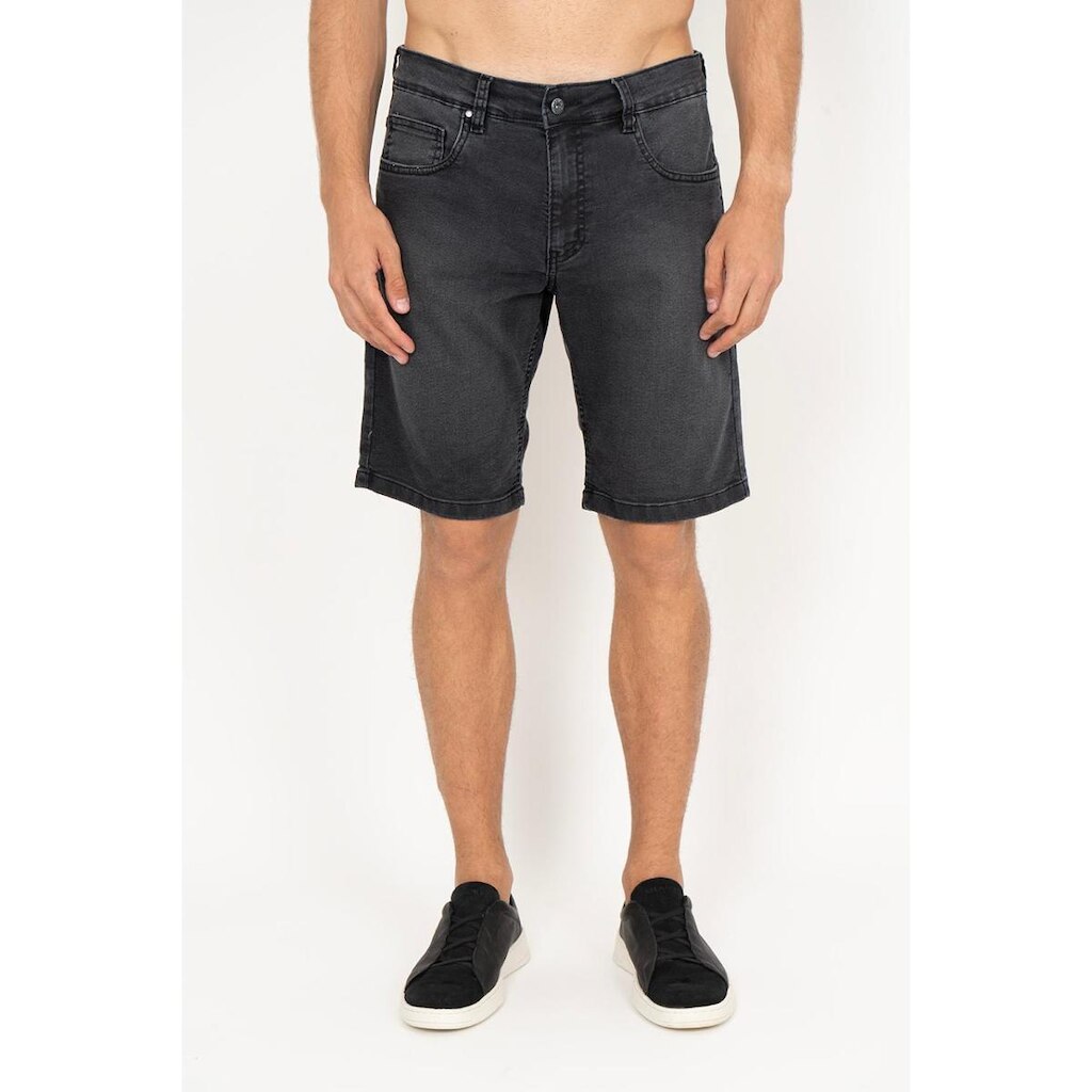Bermuda Jeans Aleatory Casual Preta