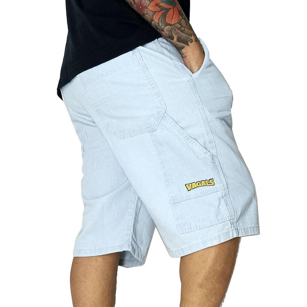 Bermuda Jeans Carpinteiro Vagal Delavê Oversize