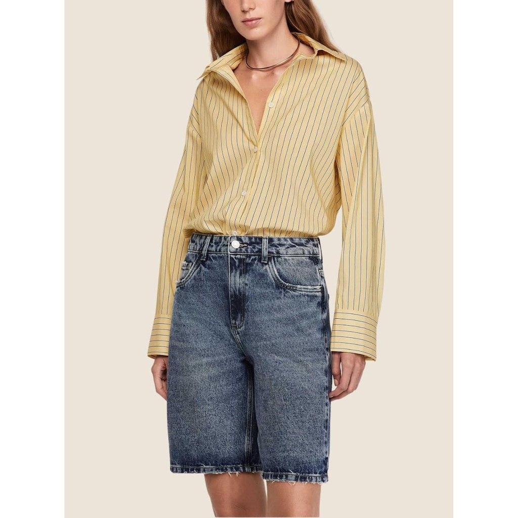 Bermuda Jeans Cintura Alta Dzarm