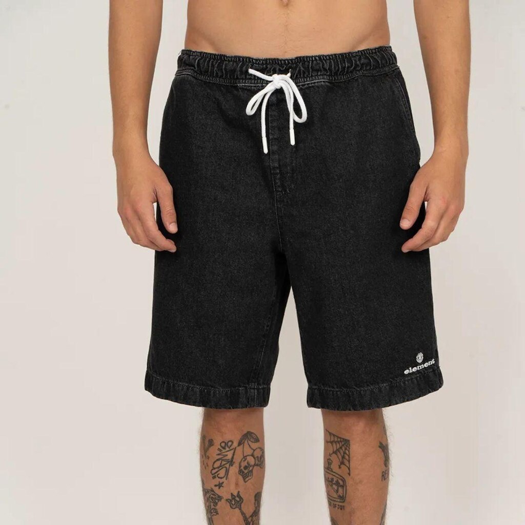 Bermuda jeans Element Street Denin Preto
