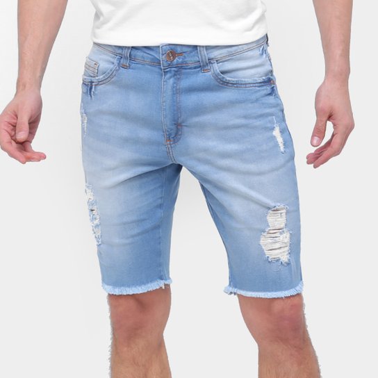 Bermuda Jeans Enfim Desfiada Masculina Netshoes