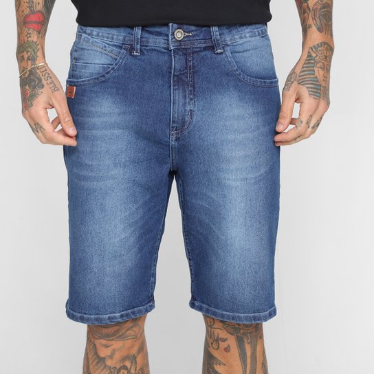 Bermuda Jeans Fatal Slim Masculina - Azul Menor preço em Bermuda Jeans Fatal Slim Masculina - Azul