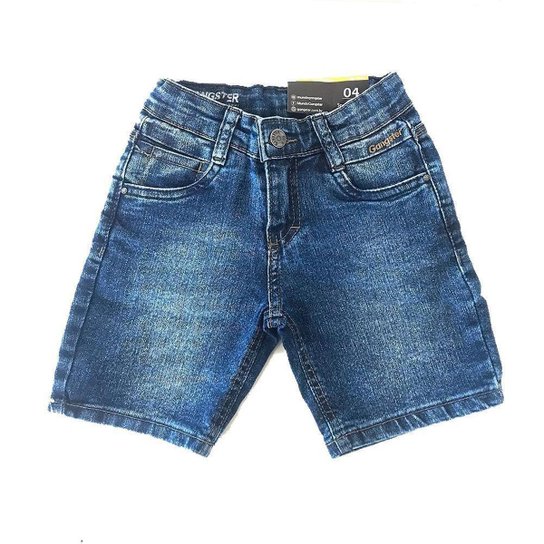 BERMUDA JEANS GANGSTER REF:95070112 4/8 - Azul Menor preço em BERMUDA JEANS GANGSTER REF:95070112 4/8 - Azul
