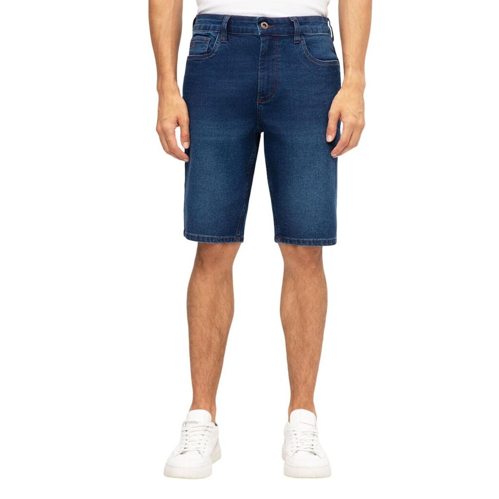 Bermuda Jeans Hangar 33 Reta Com Elasticidade Azul Tam. 42