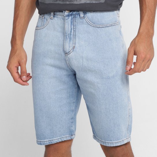 Bermuda Jeans Hering Casual Masculina - Azul Claro Menor preço em Bermuda Jeans Hering Casual Masculina - Azul Claro
