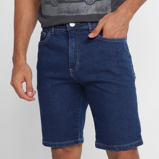Bermuda Jeans Hering Masculina - Azul Escuro Menor preço em Bermuda Jeans Hering Masculina - Azul Escuro