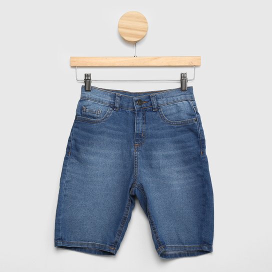 Bermuda Jeans Infantil Hering Menino - Azul Claro Menor preço em Bermuda Jeans Infantil Hering Menino - Azul Claro