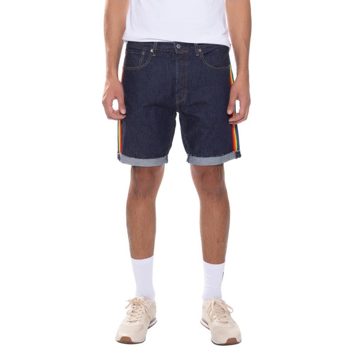 bermuda jeans levis masculina 501