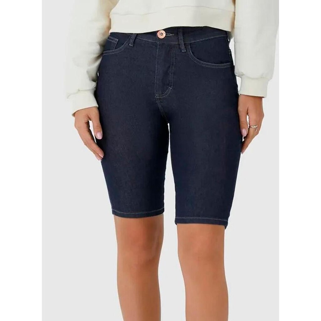 Bermuda Jeans Malwee 1000125724 Feminina Ciclista Stretch T. 36/46