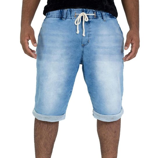BERMUDA JEANS MASC MOLETOM - Jeans Menor preço em BERMUDA JEANS MASC MOLETOM - Jeans