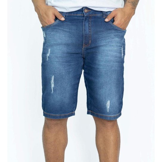 BERMUDA JEANS MASC - Jeans Menor preço em BERMUDA JEANS MASC - Jeans