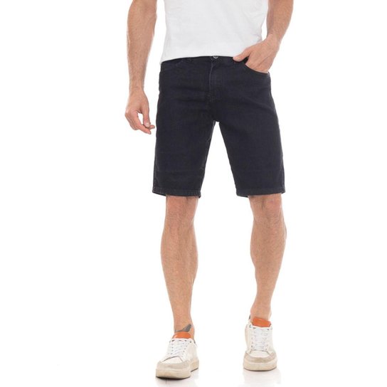 Bermuda Jeans Masculina Black Dark Premium - Preto Menor preço em Bermuda Jeans Masculina Black Dark Premium - Preto