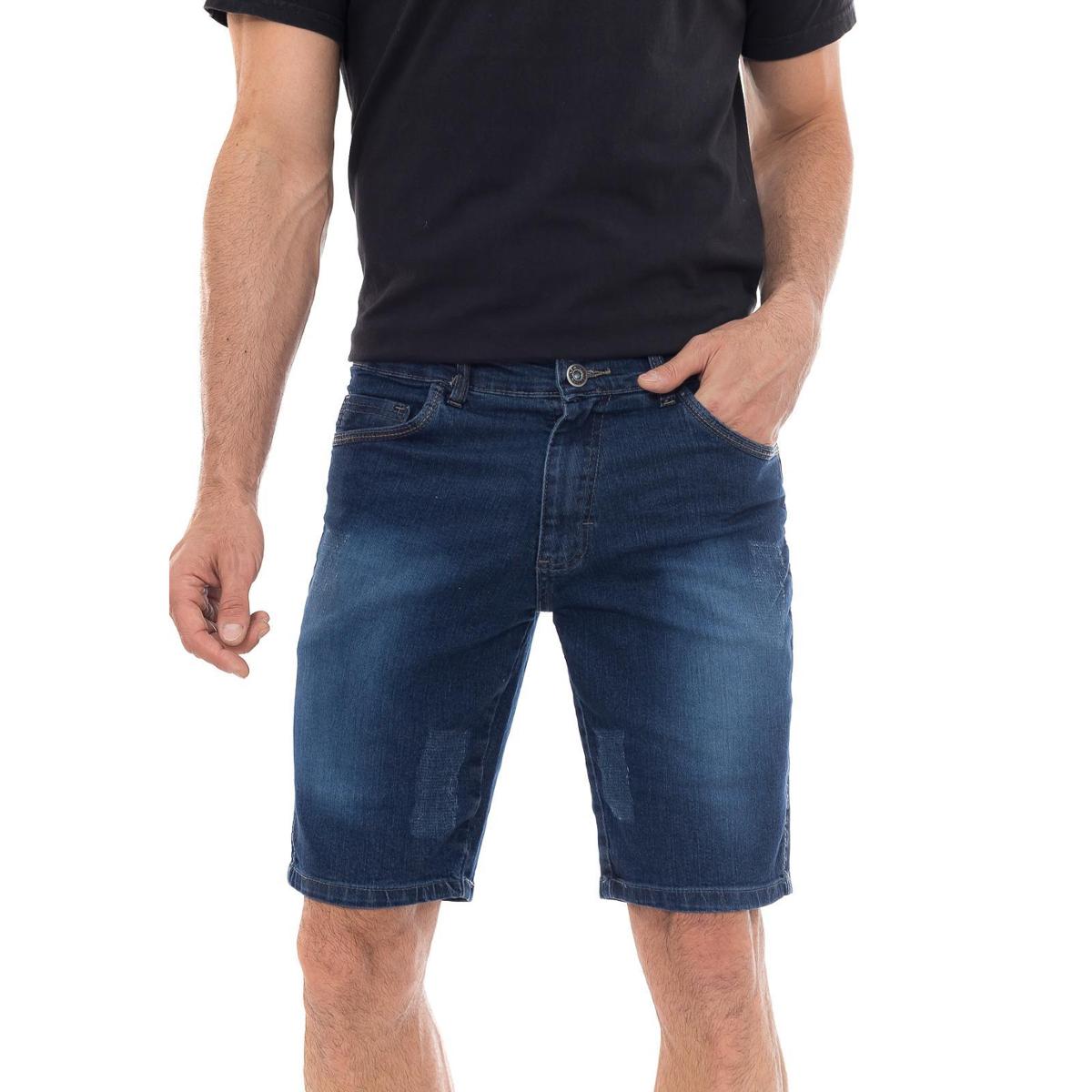 Bermuda Jeans Masculina Blue Style Comfort - Menor preço em Bermuda Jeans Masculina Blue Style Comfort -