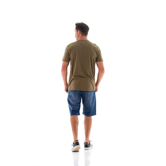 Bermuda Jeans Masculina Confort Bordado