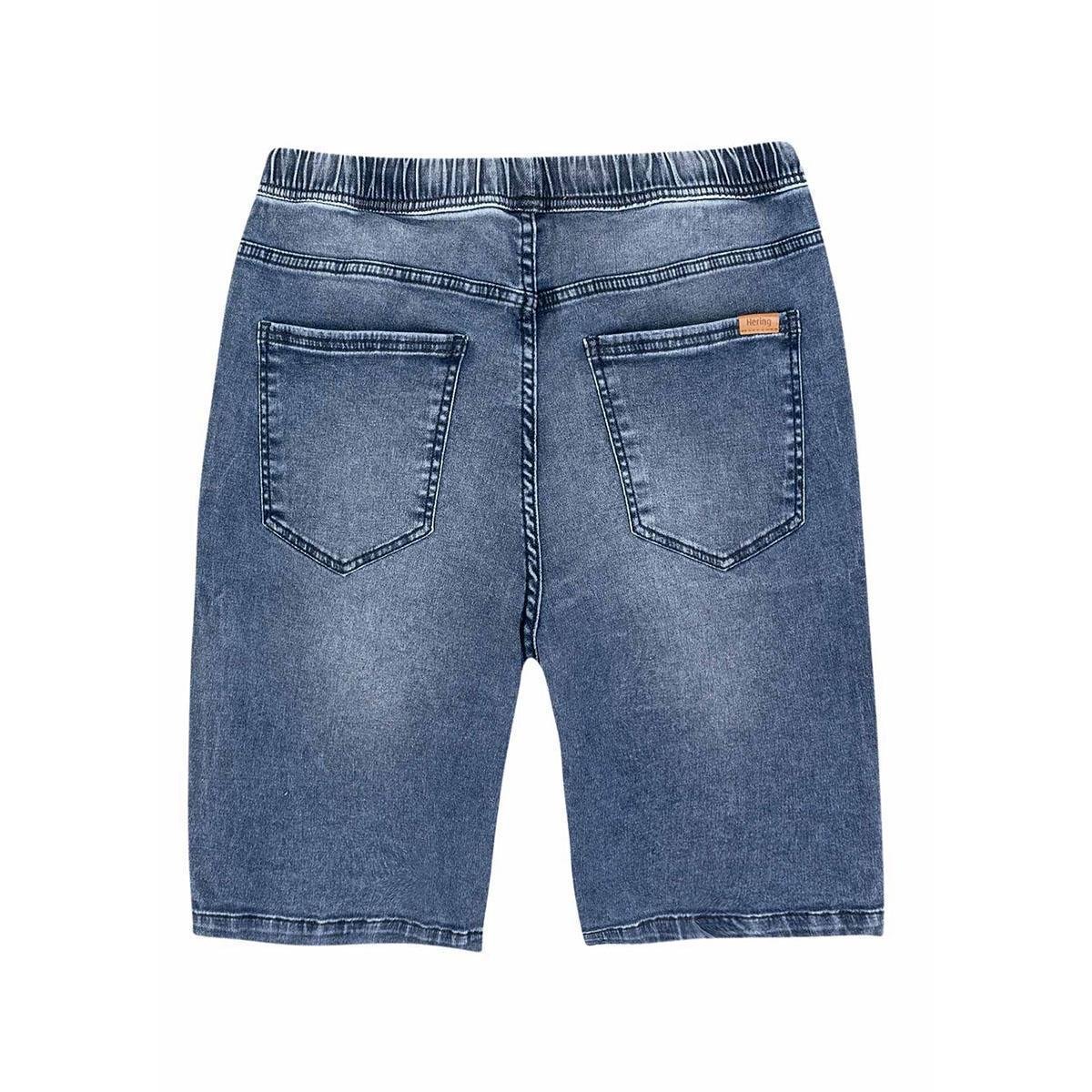 bermuda jeans masculina com elastico na cintura