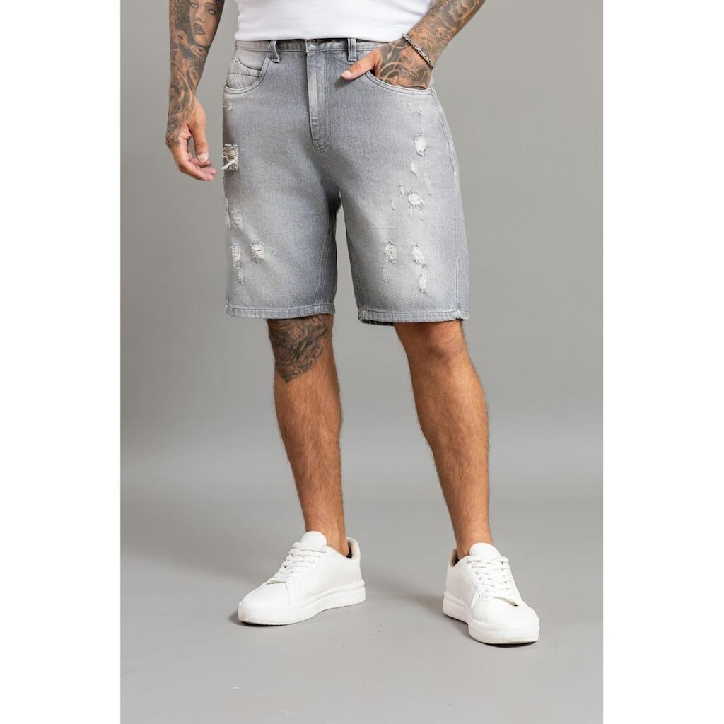 Bermuda Jeans Masculina Slim Destroyed Dialogo
