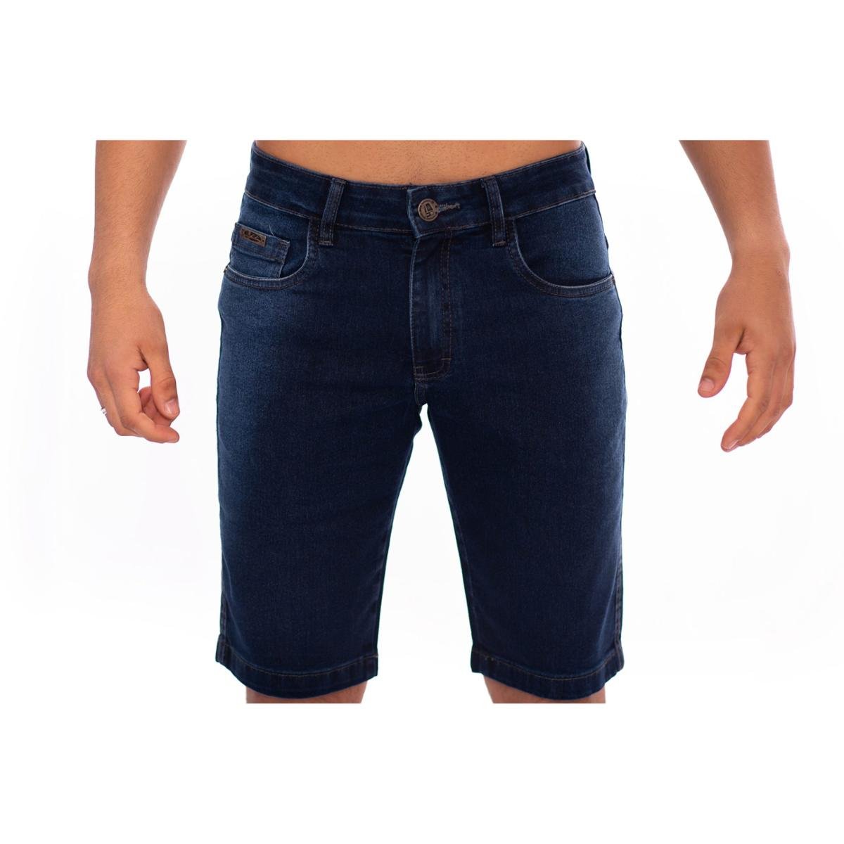bermuda jeans azul masculina
