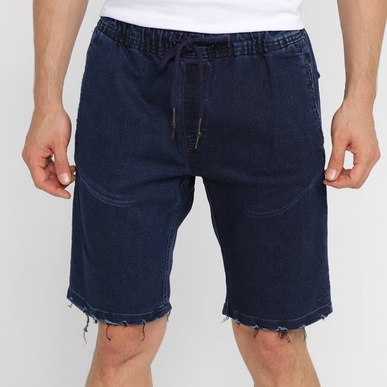 Bermuda Jeans Nicoboco Jogger Jihye Masculina - Marinho Menor preço em Bermuda Jeans Nicoboco Jogger Jihye Masculina - Marinho