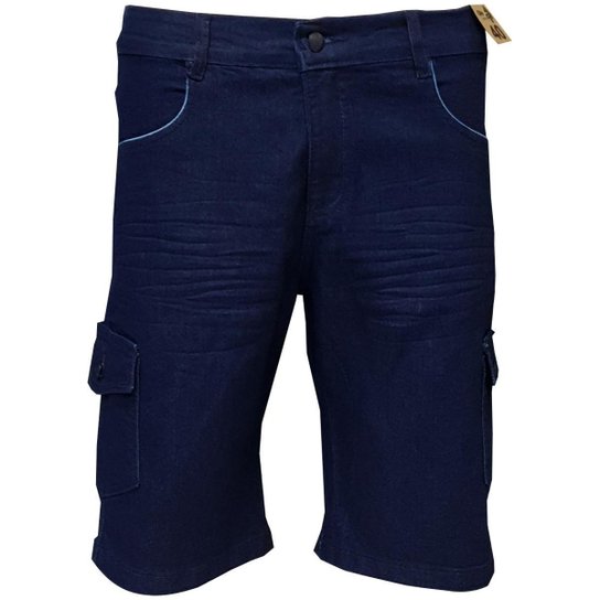 Bermuda Jeans Oliver Bolso Cargo Adulto Masculina - Azul é ruim? Bermuda Jeans Oliver Bolso Cargo Adulto Masculina - Azul é boa?