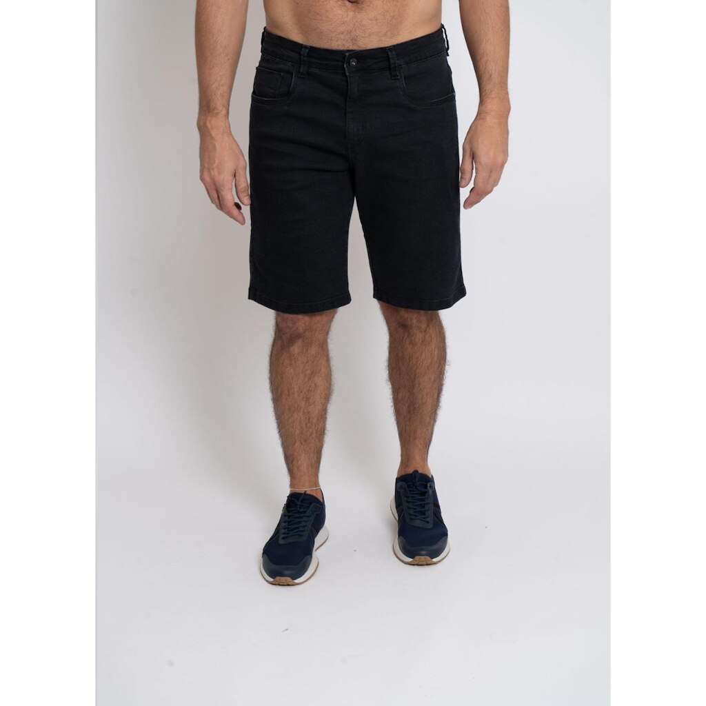 Bermuda Jeans Preto Aleatory