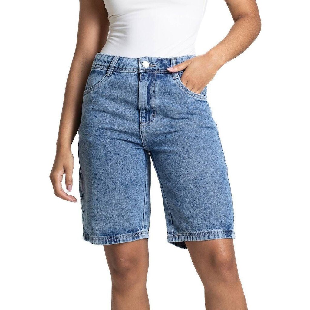 Bermuda Jeans Sawary - 281535 - Azul médio 46