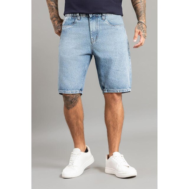 Bermuda Jeans Slim Fit Masculina Básica Five Pockets Dialogo
