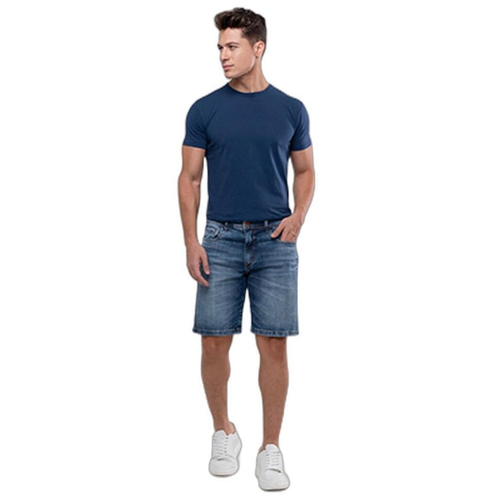 BERMUDA JEANS SLIM FIT MASCULINA COM ELASTANO