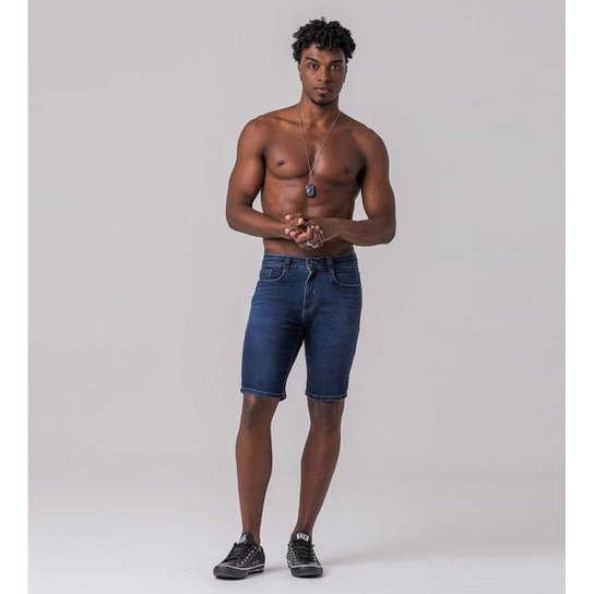 Bermuda Jeans Slim Masculina Rock e Soda