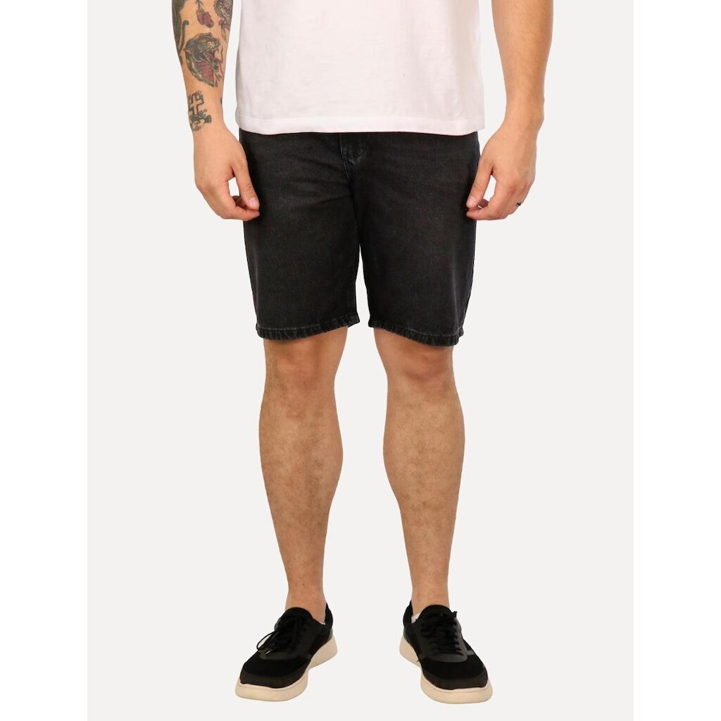 Bermuda John John Masculina Jeans Gluto Black Médio