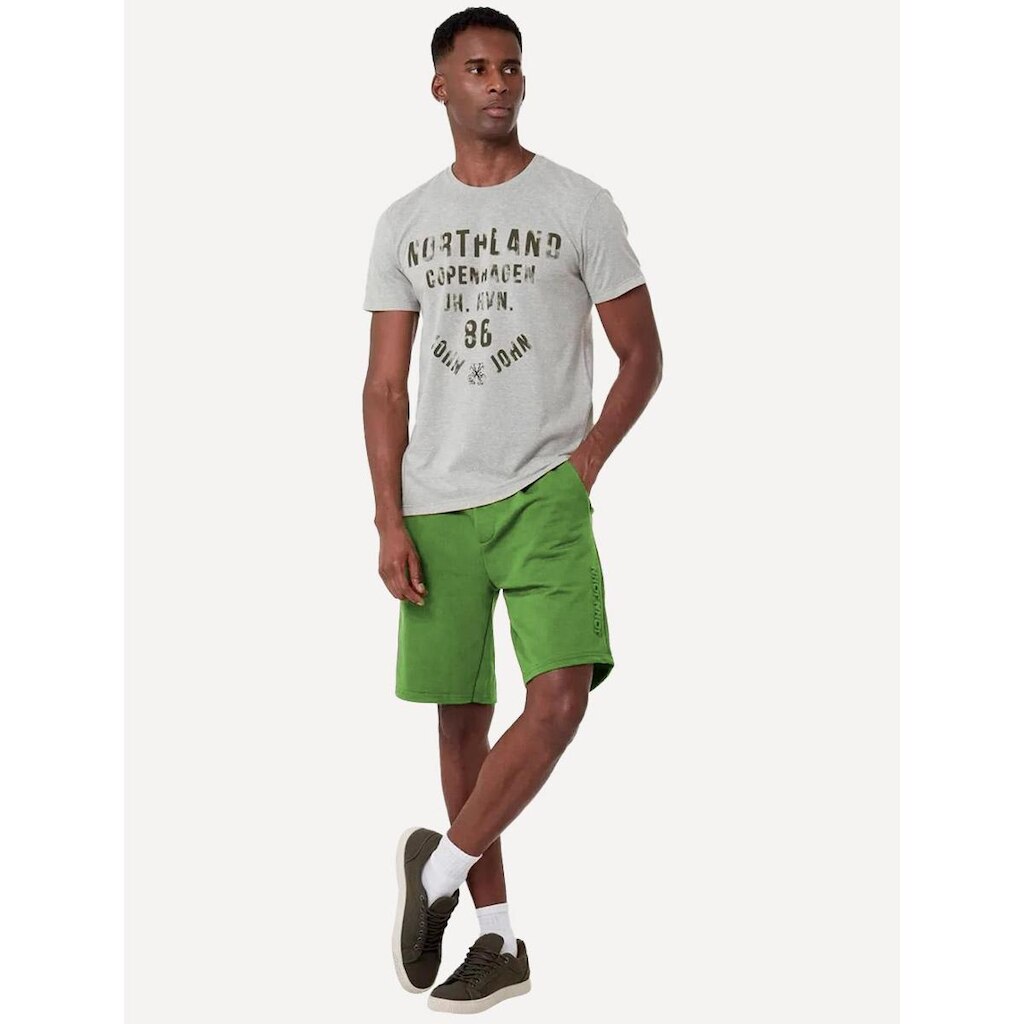 Bermuda John John Masculina Moletom Embossed Logo Verde