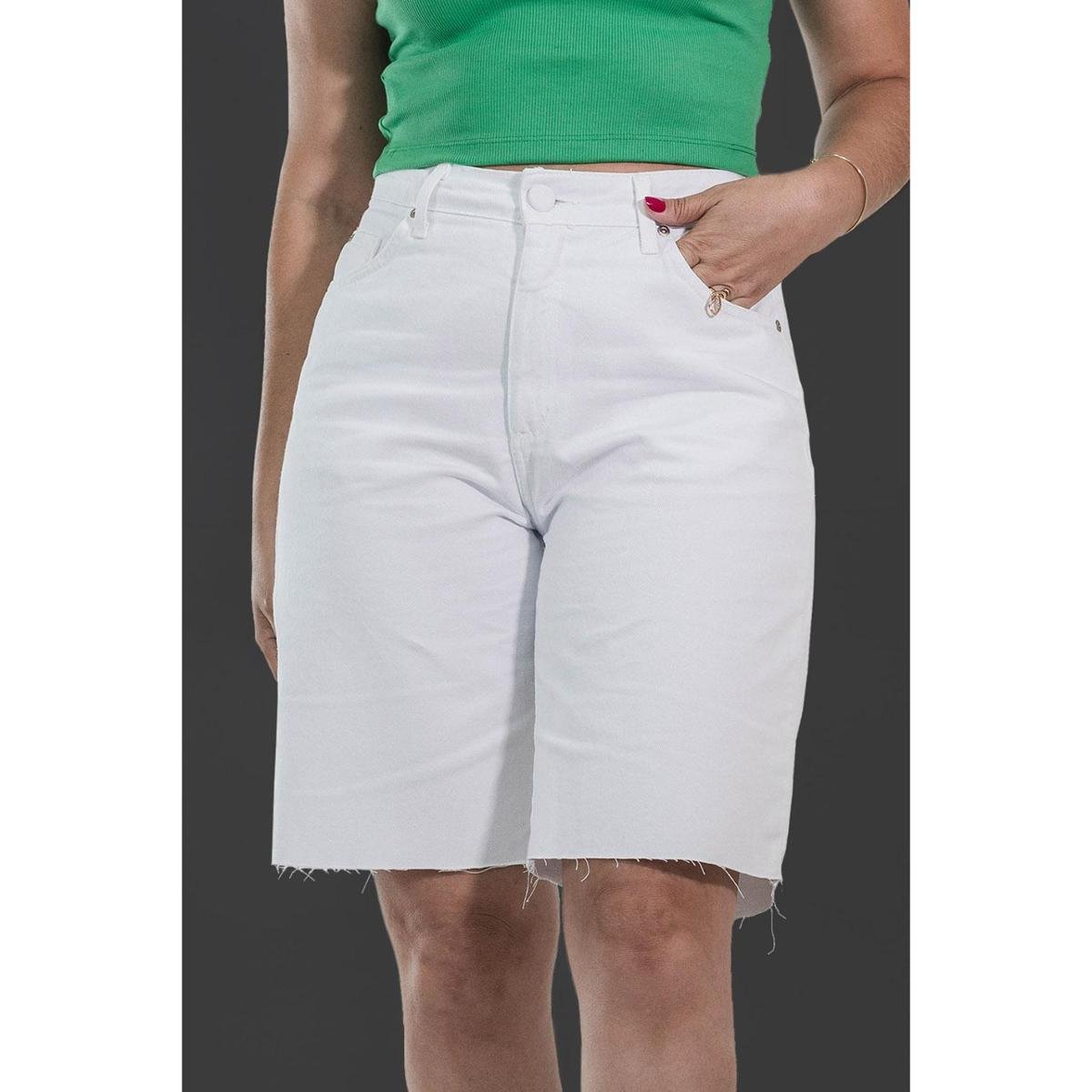 cintura alta bermudas saias