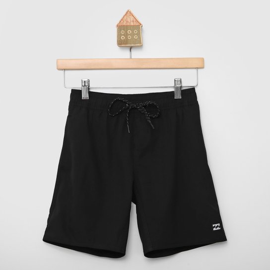 Bermuda Juvenil Billabong All Day Layback Menino - Preto Menor preço em Bermuda Juvenil Billabong All Day Layback Menino - Preto