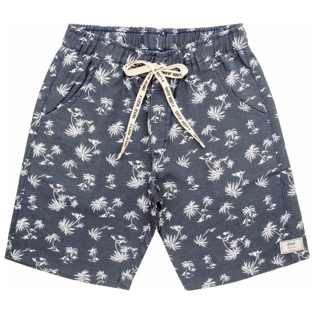 Bermuda Juvenil Look Jeans Coqueiros Marinho - MARINHO - 10