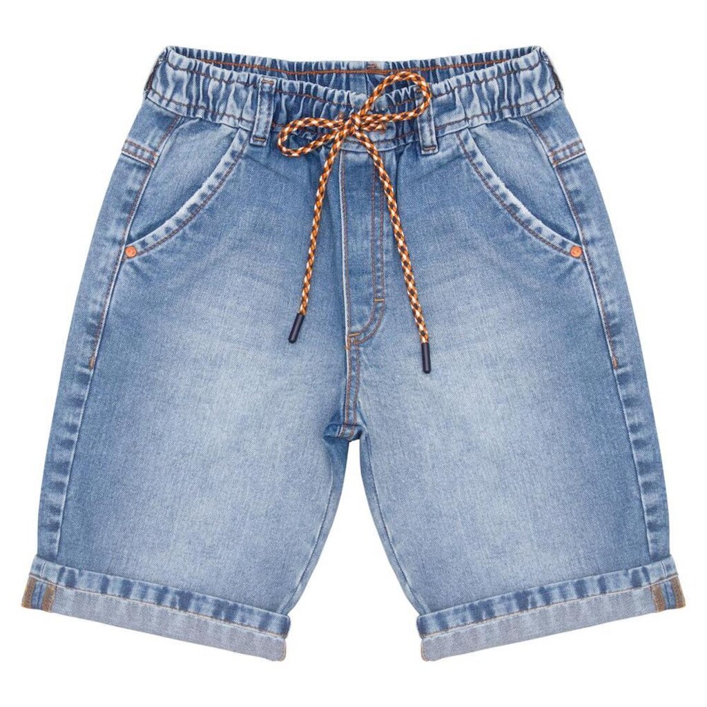 Bermuda Juvenil Look Jeans Elástico Jeans - 16 - UNICA