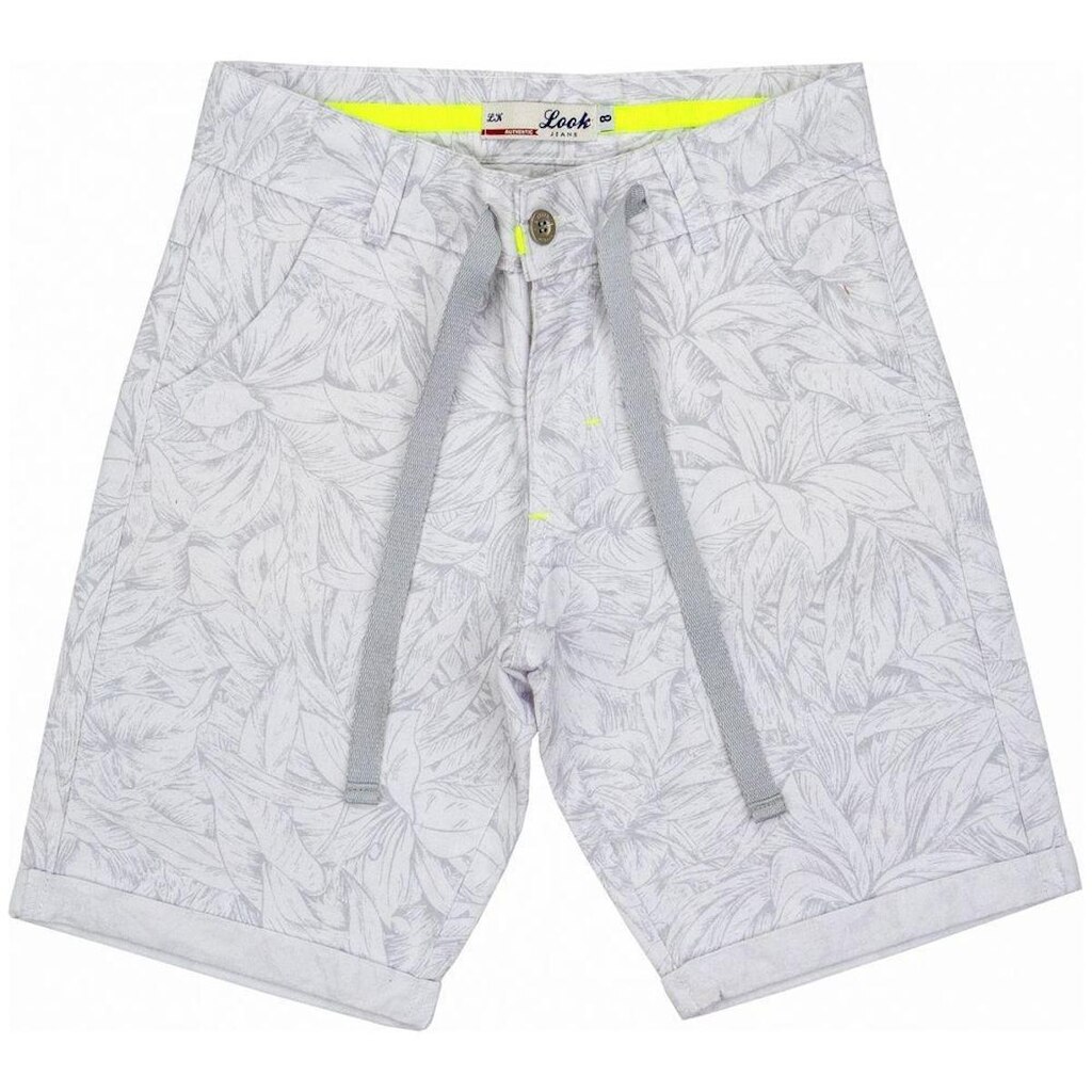 Bermuda Juvenil Look Jeans Sarja Estampada Branca - UNICA - 8